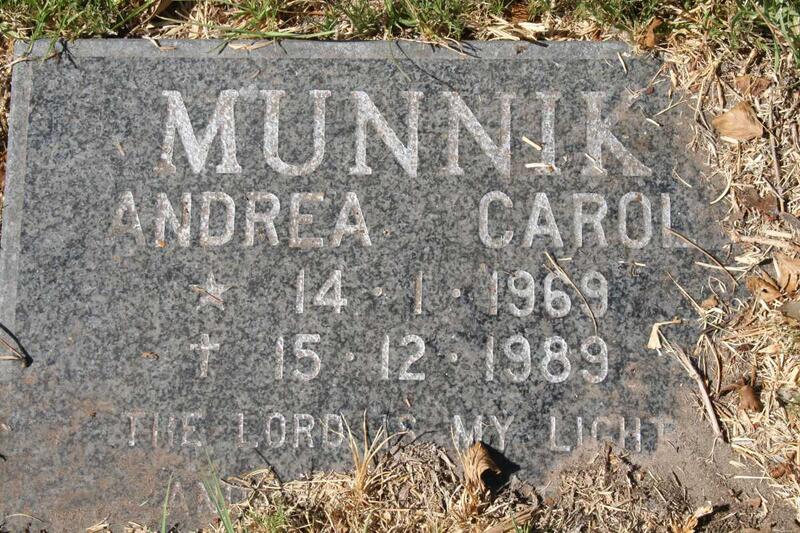 MUNNIK Andrea Carol 1969-1989