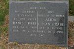 RABE Daniel 1909-1981 & Alida JAAN 1912-1994