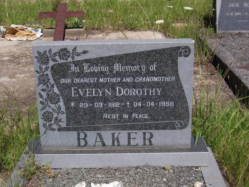 BAKER Evelyn Dorothy 1912-1998