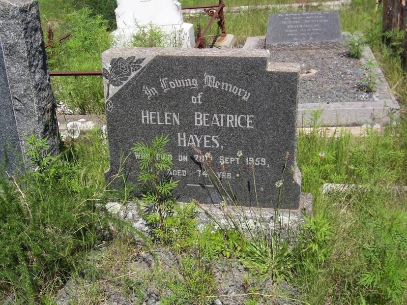 HAYES Helen Beatrice -1959