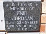 JORDAAN Enid 1929-1988
