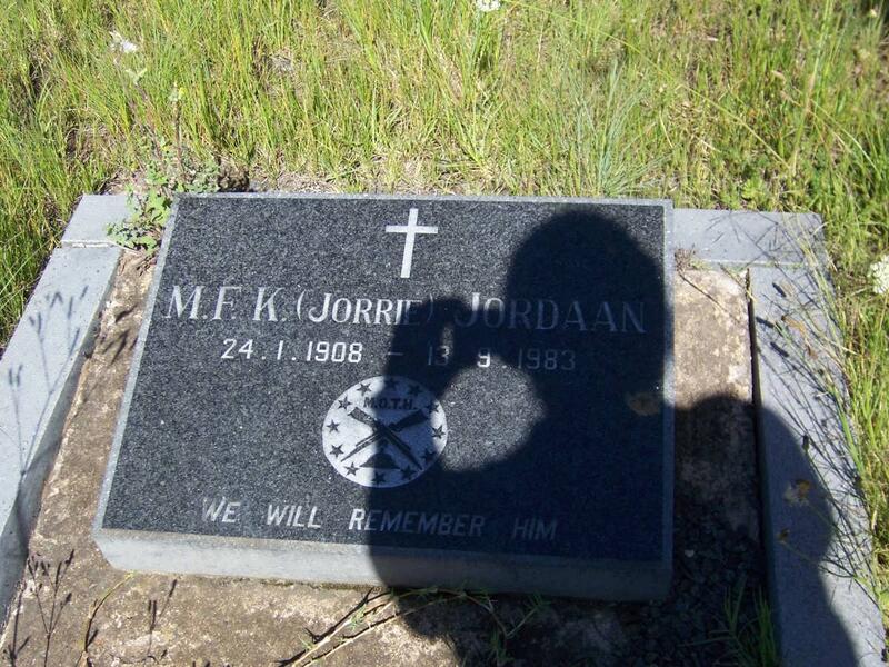 JORDAAN M.F.K. 1908-1983