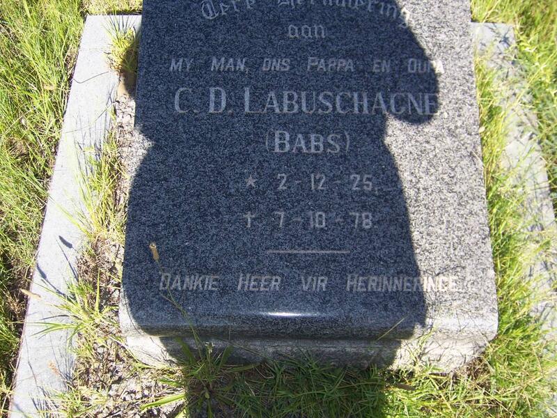 LABUSCHAGNE C.D. 1925-1978