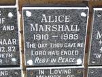 MARSHALL Alice 1910-1983