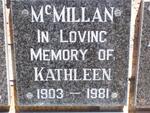 McMILLAN Kathleen 1903-1981