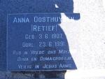 OOSTHUYSEN Anna nee RETIEF 1907-1991