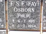 OSBORN F.S.F. nee PHILIP 1915-1994