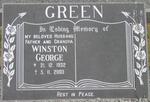 GREEN Winston George 1932-2003