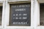 ANDRIES Ivan Lawrence 1961-2007