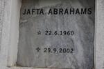 ABRAHAMS Jafta 1960-2002