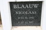 BLAAUW Nicolaas 1942-2007