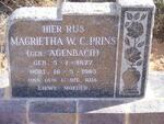 PRINS Magrietha W C nee AGENBACH 1877-1965