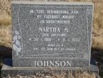 JOHNSON Martha M. nee GREYLING 1918-1992