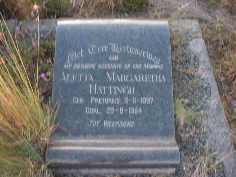 HATTINGH Aletta Margaretha 1897-1954