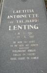 LENTING Laetitia Antoinette nee TALJAARD 1962-1997