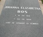 BOS Johanna Elizabetha 1914-1994