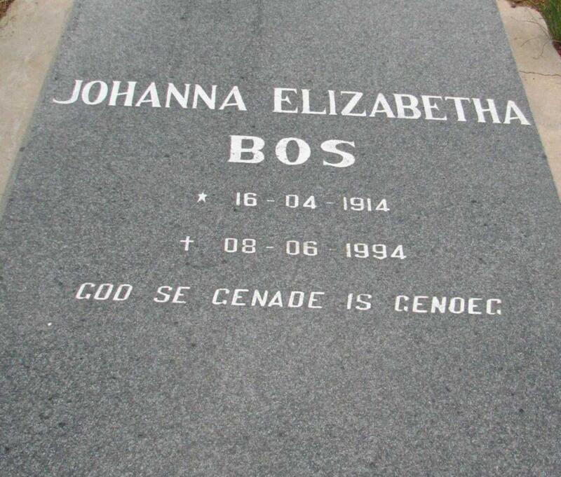BOS Johanna Elizabetha 1914-1994