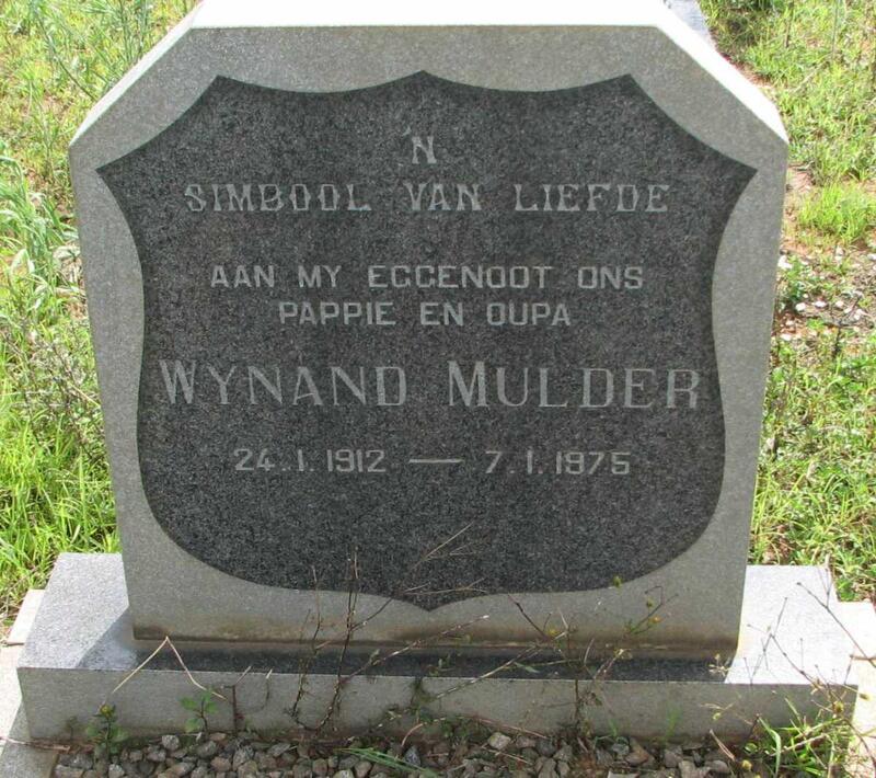 MULDER Wynand 1912-1975