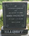 HAARHOFF Maria Magdalena 1897-1975
