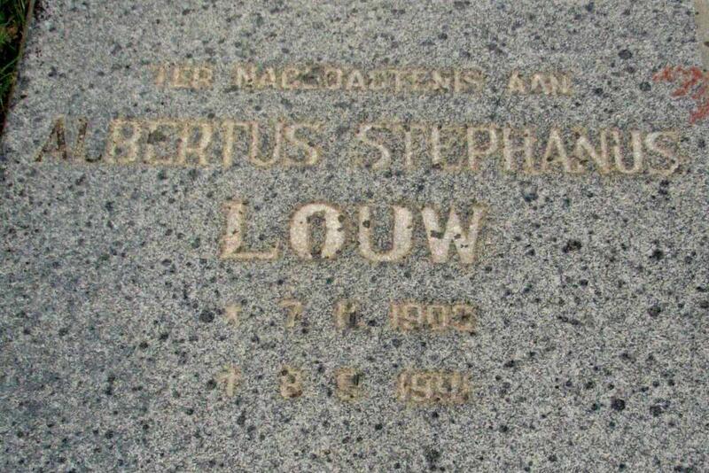 LOUW Albertus Stephanus 1903-1991