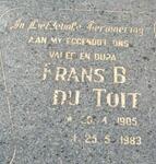 TOIT Frans B., du 1905-1983