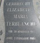 TERBLANCHE Gerbrecht Elizabeth Maria 1915-2006