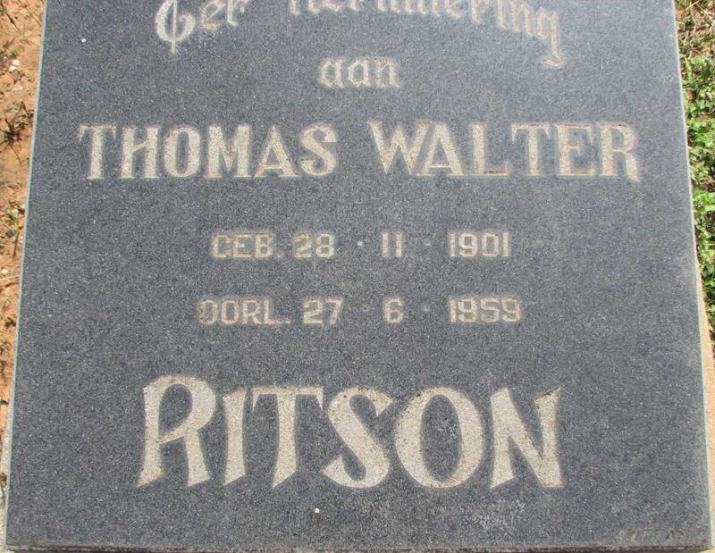 RITSON Thomas Walter 1901-1959