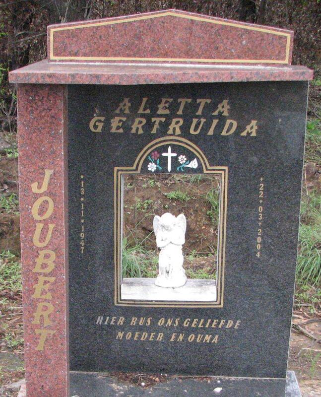 JOUBERT Aletta Gertruida 1947-2004