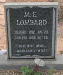LOMBARD M.E. 1912-1996