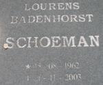 SCHOEMAN Lourens Badenhorst 1962-2003