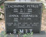 SMIT Zacharias Petrus 1922-1990 & Anna Cornelia 1941-