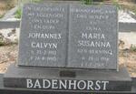 BADENHORST Johannes Calvyn 1912-1990 & Maria Susanna BERNING 1916-2001