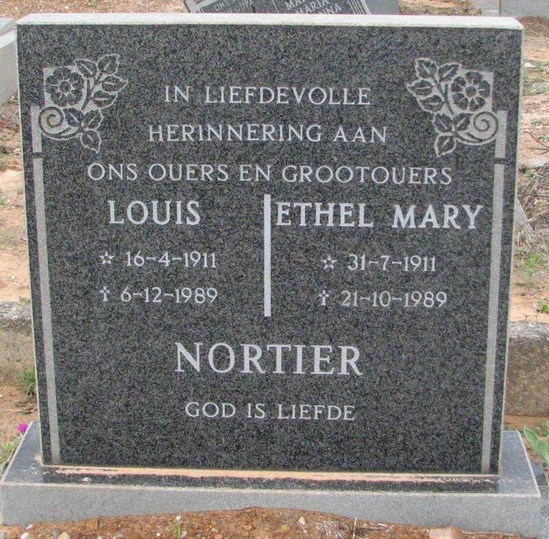 NORTIER Louis 1911-1989 & Ethel Mary 1911-1989