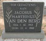 BERG Jacobus Marthinus, van den 1913-1988