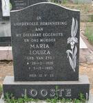 JOOSTE Maria Louiza geb VAN ZYL 1928-1993