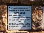 LONG Leslie Alston 1914-2004 & Florence Marjorie Davis formerly VAN GINKEL nee HAMPSON 1916-1991