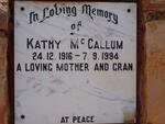 MCCALLUM Kathy 1916-1994