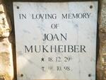MUKHEIBER Joan 1929-1998