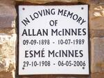 MCINNES Allan 1898-1989 & Esme 1908-2006