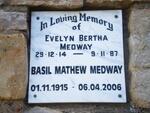 MEDWAY Basil Mathew 1915-2006 & Evelyn Bertha 1914-1987