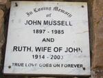 MUSSELL John 1897-1985 & Ruth 1914-2003