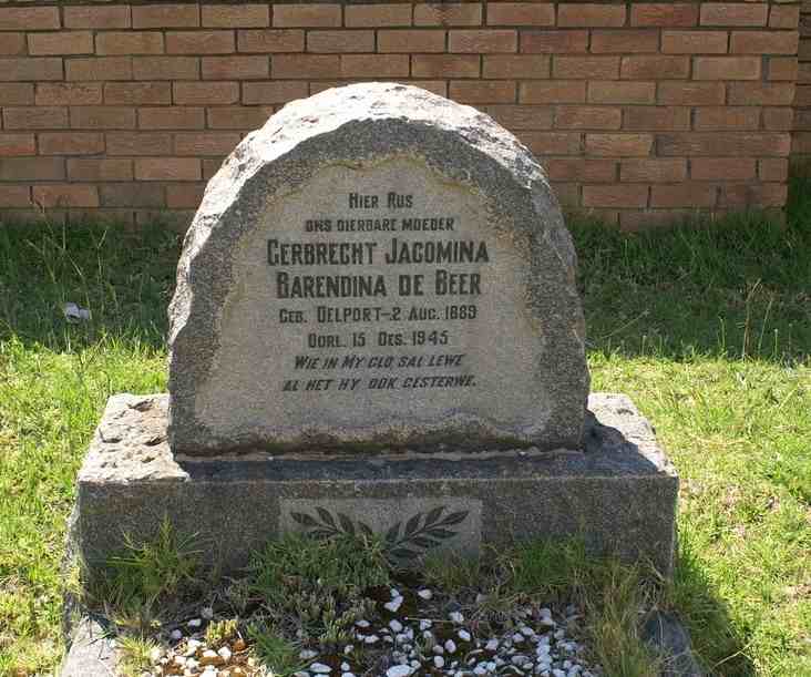 BEER Gerbrecht Jacomina Barendina, de nee DELPORT 1889-1945