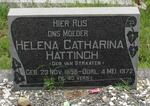 HATTINGH Helena Catharina nee VAN STRAATEN 1896-1972
