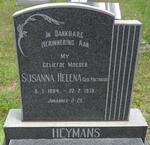 HEYMANS Susanna Helena nee PRETORIUS 1894-1978