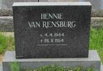 RENSBURG Hennie, van 1944-1954