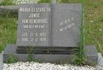 RENSBURG Maria Elizabeth, Janse van nee VAN DER MERWE 1893-1978