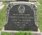 RENSBURG Johanna Elizabeth Sophia, Janse van nee WHITE 1884-1953