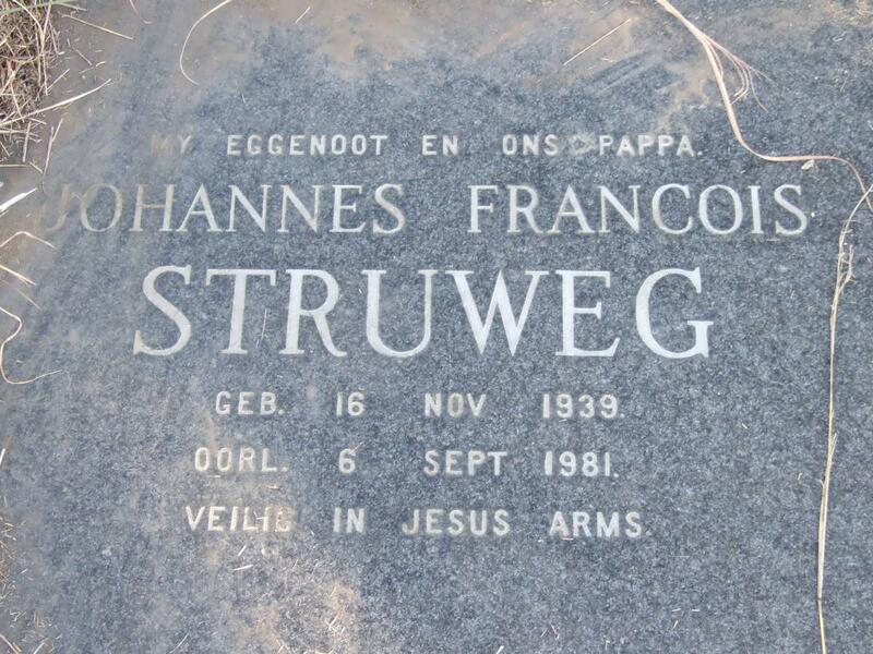STRUWEG Johannes Francois 1939-1981