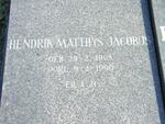 HORN Hendrik Matthys Jacobus 1908-1990