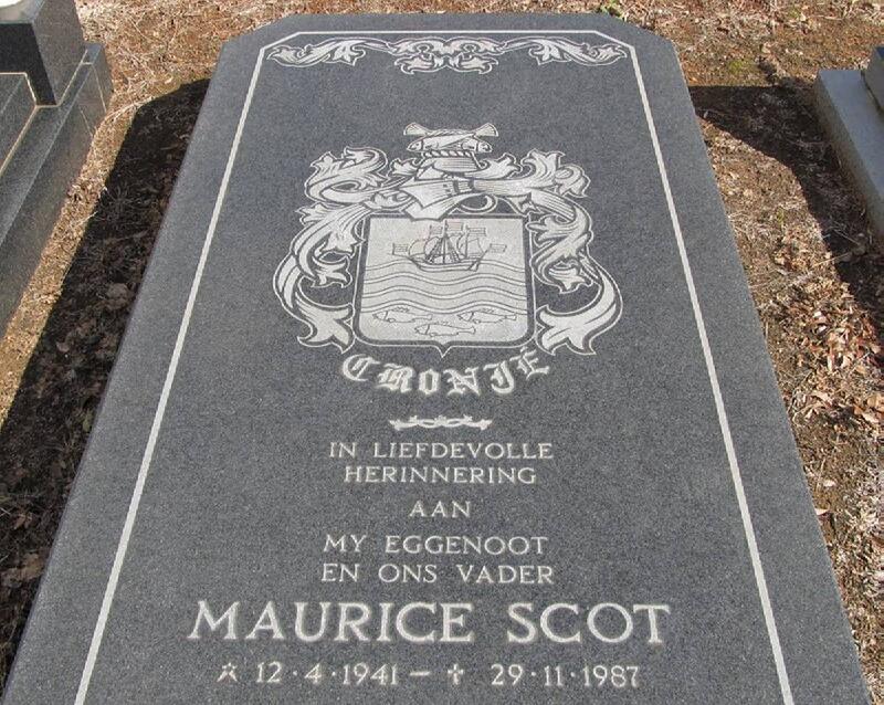 CRONJE Maurice Scot 1941-1987